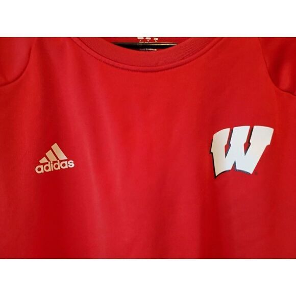 Adidas Crew Neck Climawarm Wisconsin Badgers Sweatshirt Men's Size Large VG - Picture 5 of 8